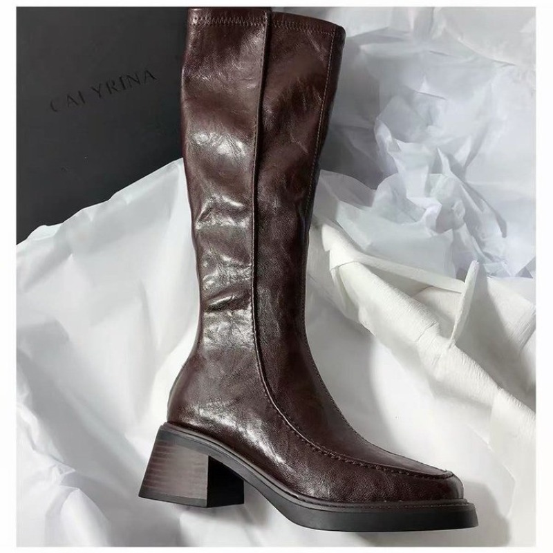 Kadınlar için Yuvarlak Burunlu - Knee High Boots Women incelemesi ve fiyatı
