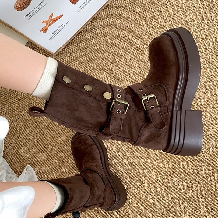 Retro İngiliz tarzı, kalın tab - Sock Boot Women incelemesi ve fiyatı