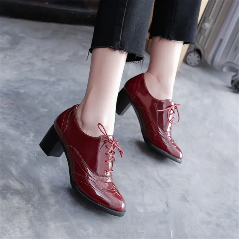 İngiliz kadın oxfordlar mavi k - Oxford Lace Up Women incelemesi ve fiyatı
