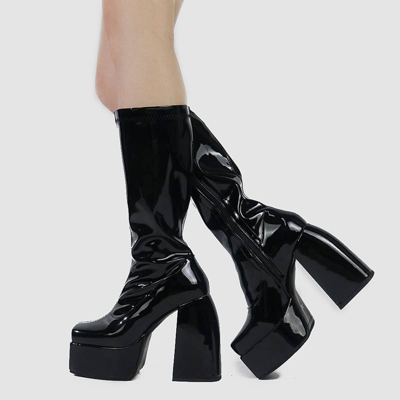 Elastik mikrofiber ayakkabı ya - Knee High Boots Women incelemesi ve fiyatı