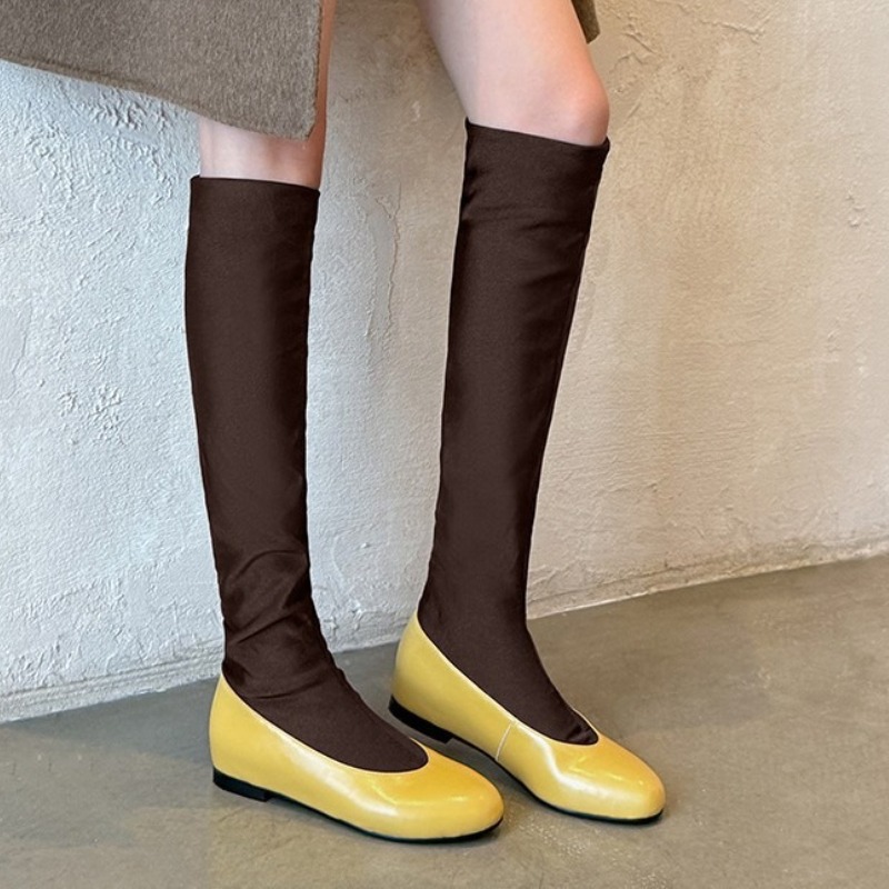Moda Marka Yuvarlak Ayak Diz Y - Sock Boot Women incelemesi ve fiyatı