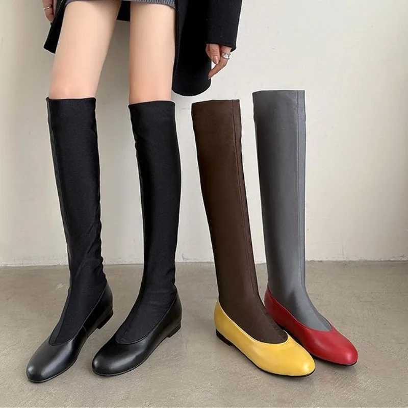 Moda Marka Yuvarlak Ayak Diz Y - Sock Boot Women incelemesi ve fiyatı