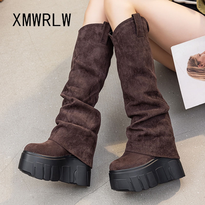 XMWRLW 2025 Sonbahar Kış Kadın - Knee High Boots Women incelemesi ve fiyatı