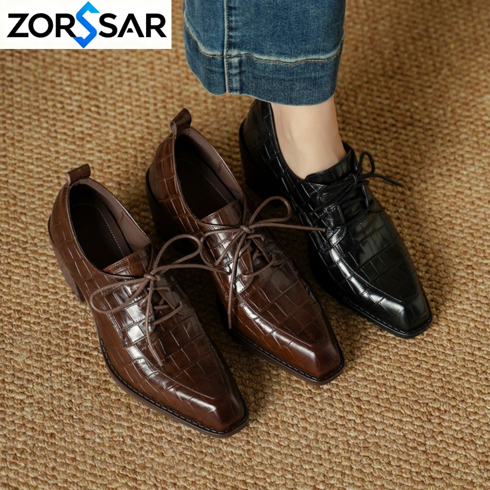 Kadın Ayakkabıları, Gerçek Der - Oxford Lace Up Women incelemesi ve fiyatı