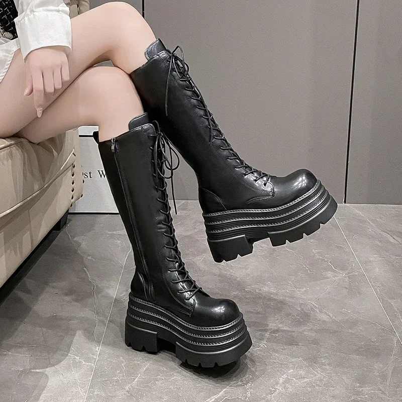 10CM yeni kadın roma uzun çizm - Knee High Boots Women incelemesi ve fiyatı